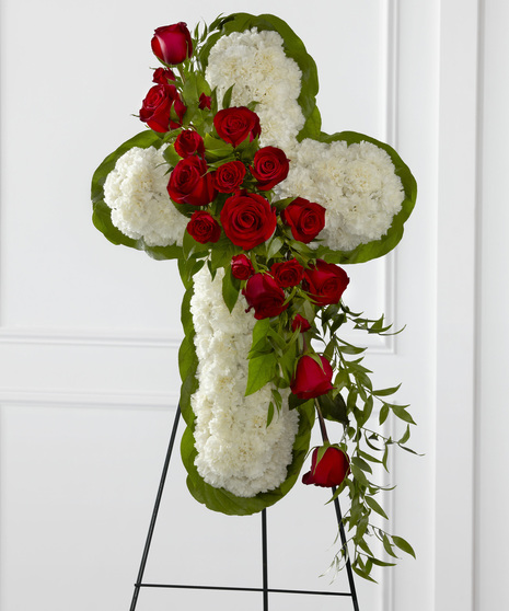 Floral Cross Easel