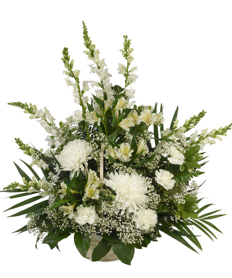 White Flowers - Basket