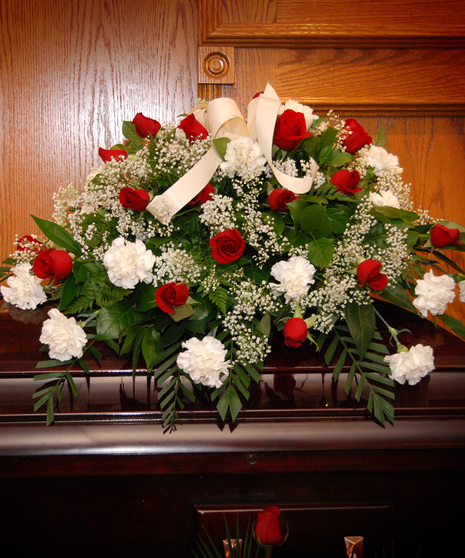 Casket Spray - Roses & Carnations