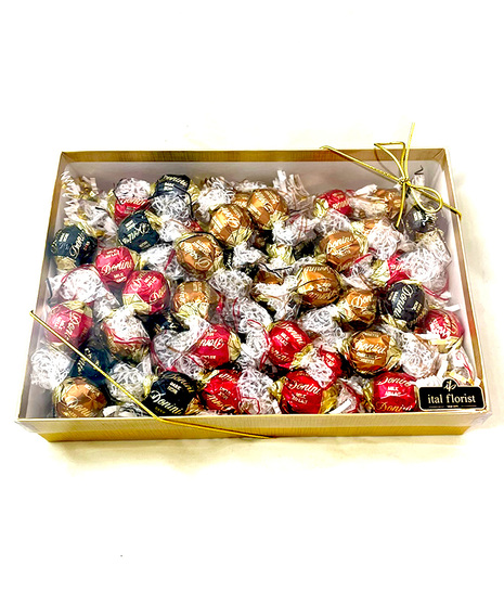 Box of Donini chocolates in Gold tin box