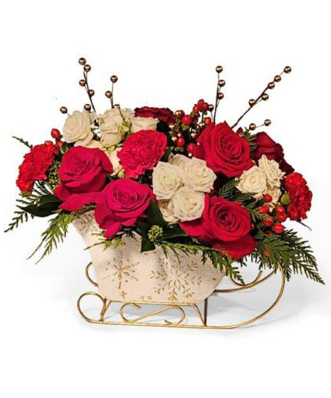 Santa's Sleigh Christmas Bouquet