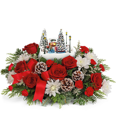 2024 Thomas Kinkade's Skate into the Holidays Bouquet