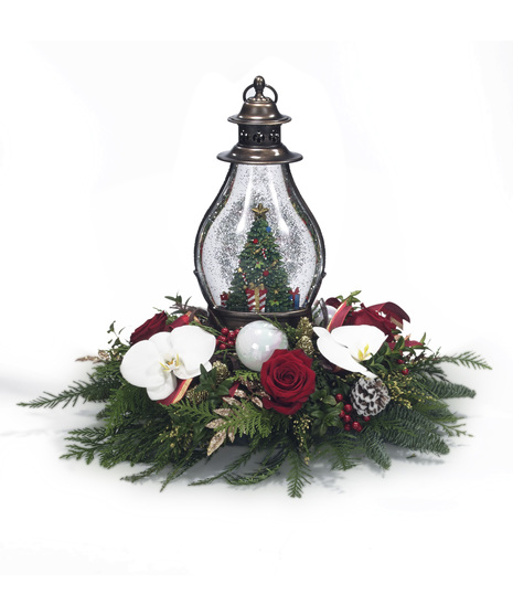 Christmas Tree Centerpiece - Snow Globe Keepsake